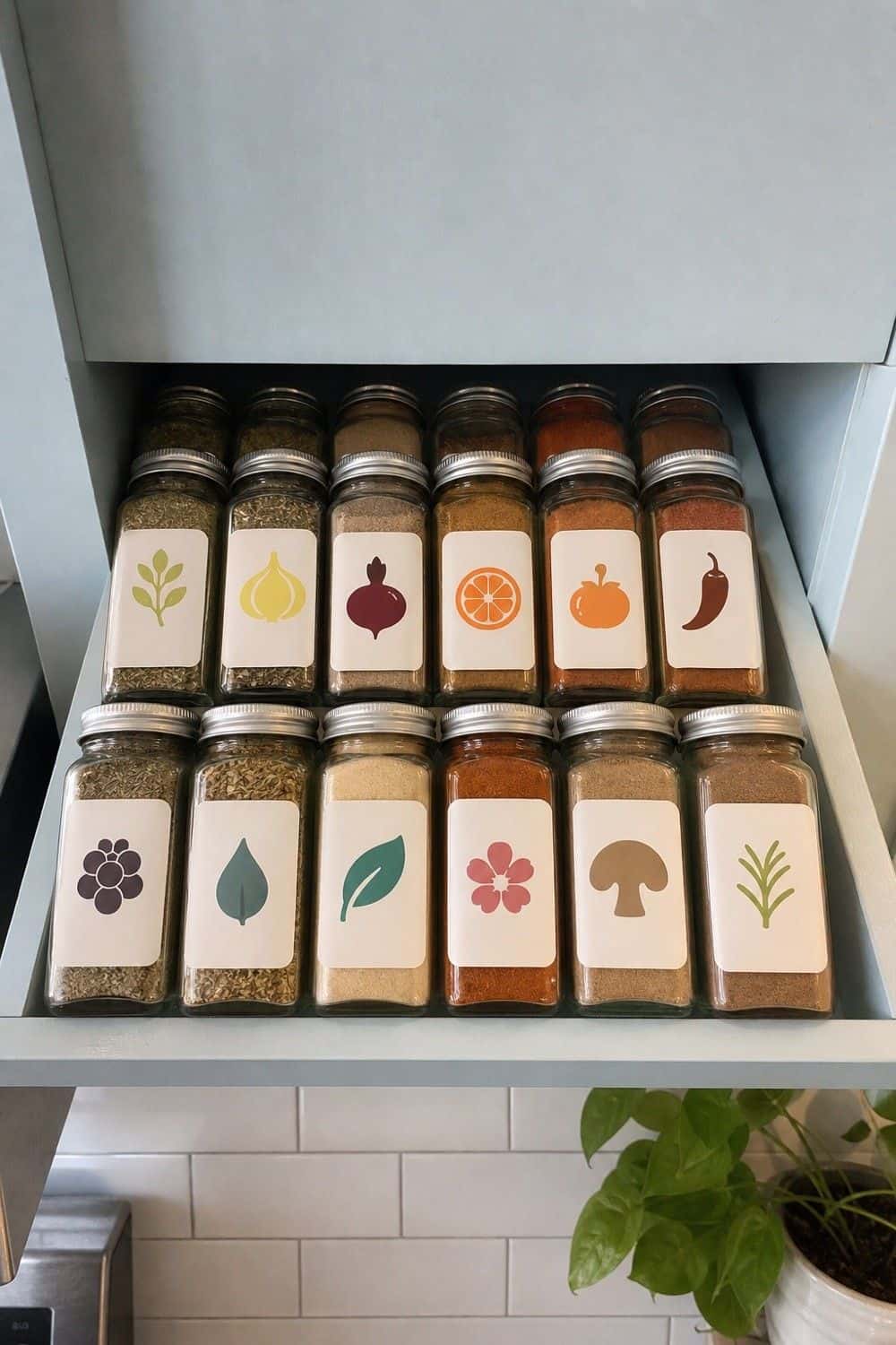 spice cabinet organization section 10