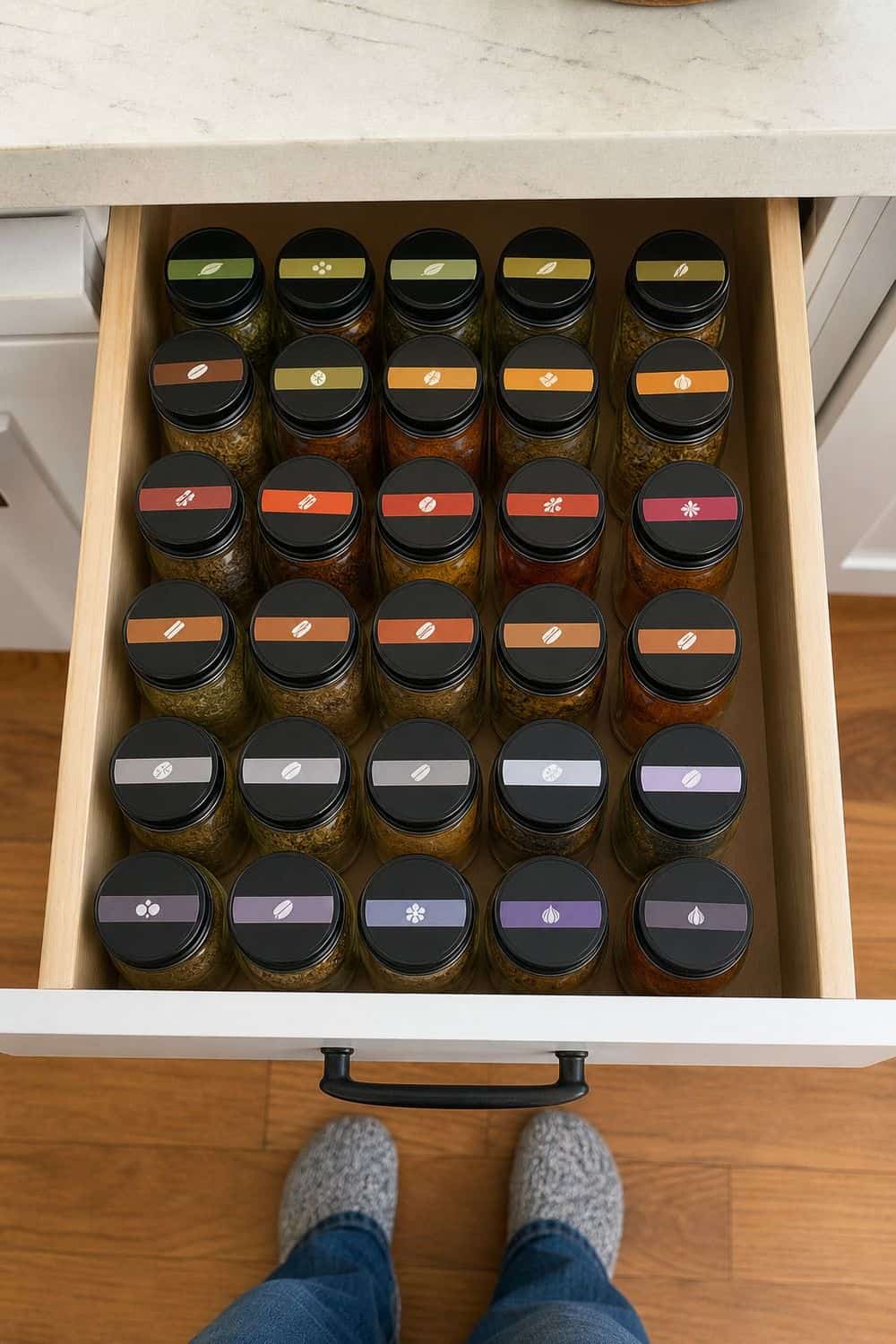 spice drawer organization section 06