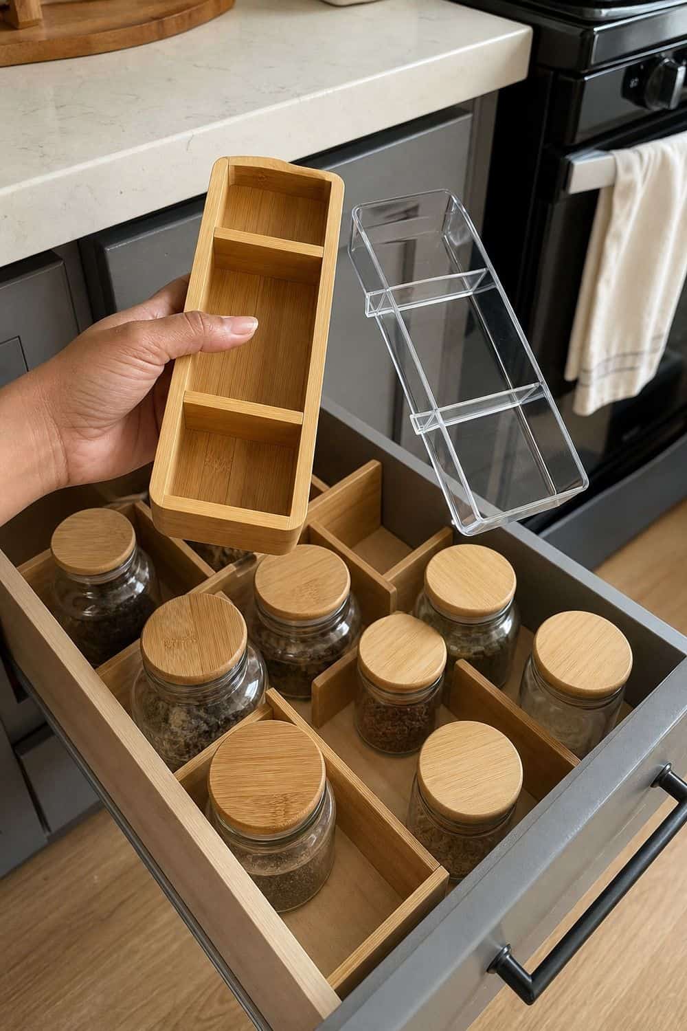 spice drawer organization section 17