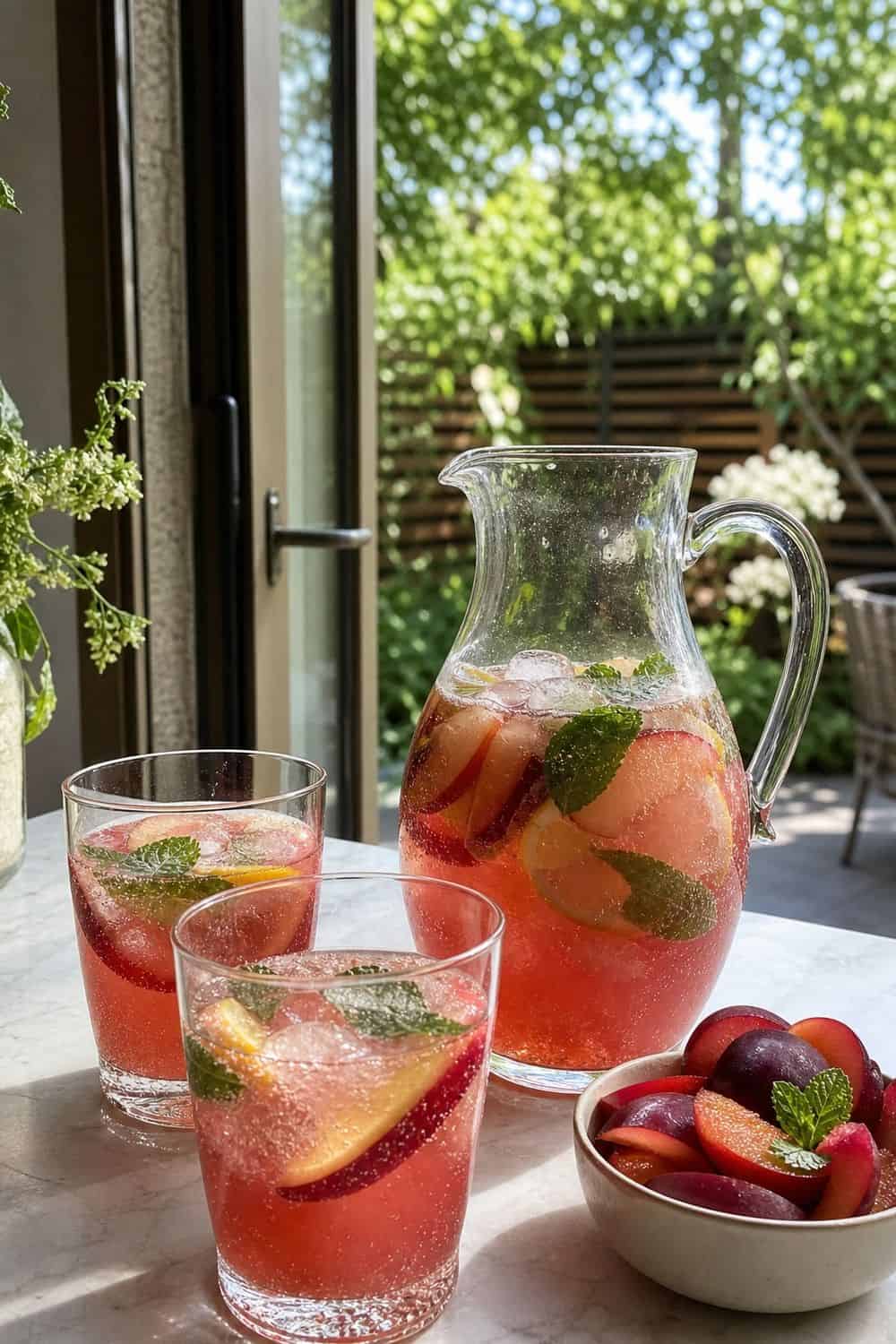 15 Summer Fruit Ideas for Cozy Food Moments Plum and Ginger Sparkler summer fruit idea