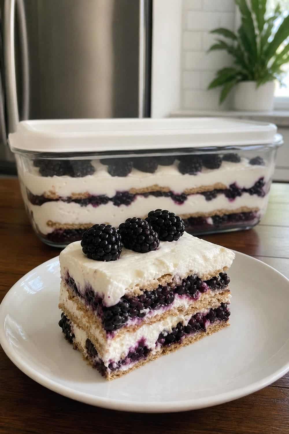 15 Summer Fruit Ideas for Cozy Food Moments Blackberry Icebox Cake Plate summer fruit idea