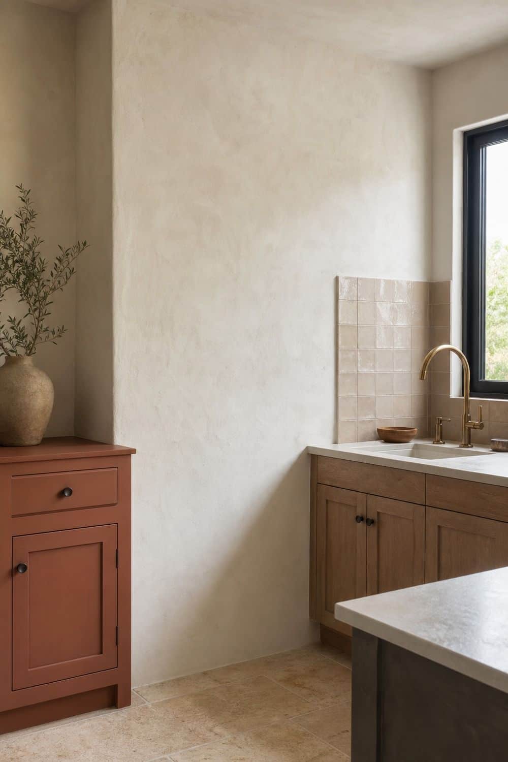 25 Terracotta Kitchen Ideas for Warm Mediterranean Color terracotta kitchen ideas section 08 limewash wall finish