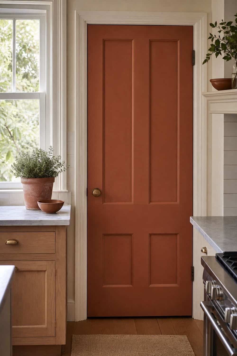 25 Terracotta Kitchen Ideas for Warm Mediterranean Color terracotta kitchen ideas section 17 a terracotta pantry or back door