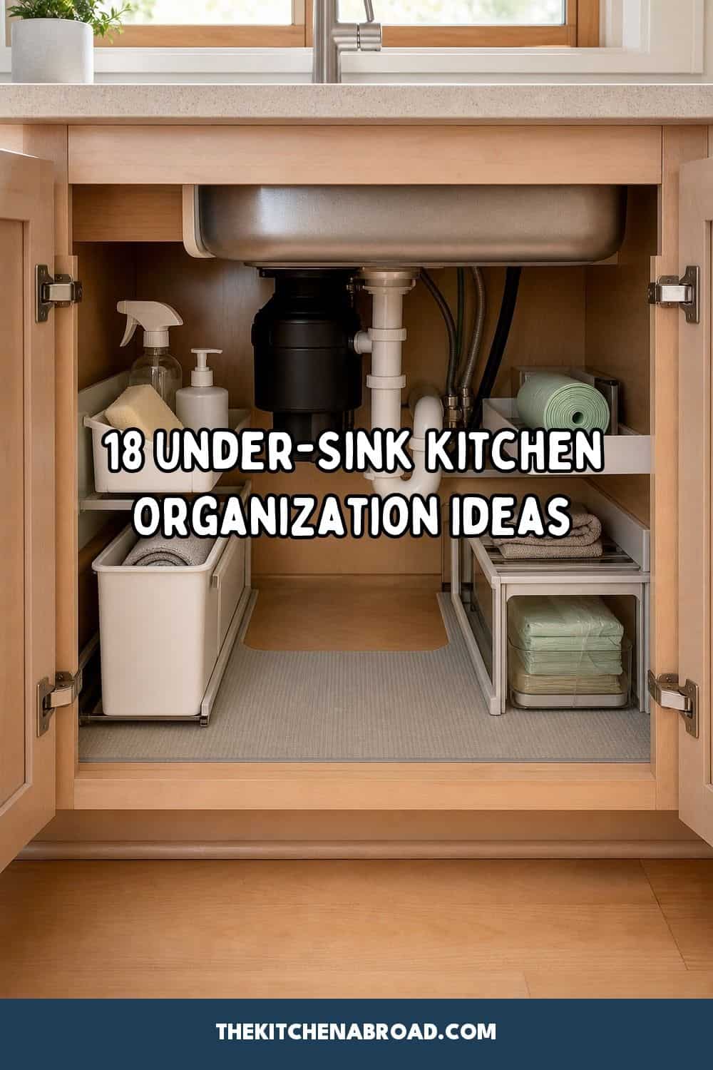under sink kitchen organization pinterest pin