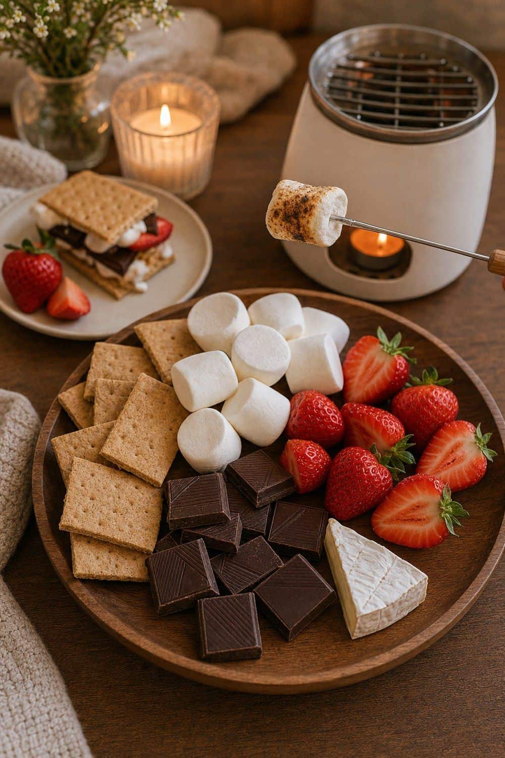 20 Valentine Snack Plate Ideas for Cozy Food Moments Chocolate Strawberry S’mores Valentine snack plate