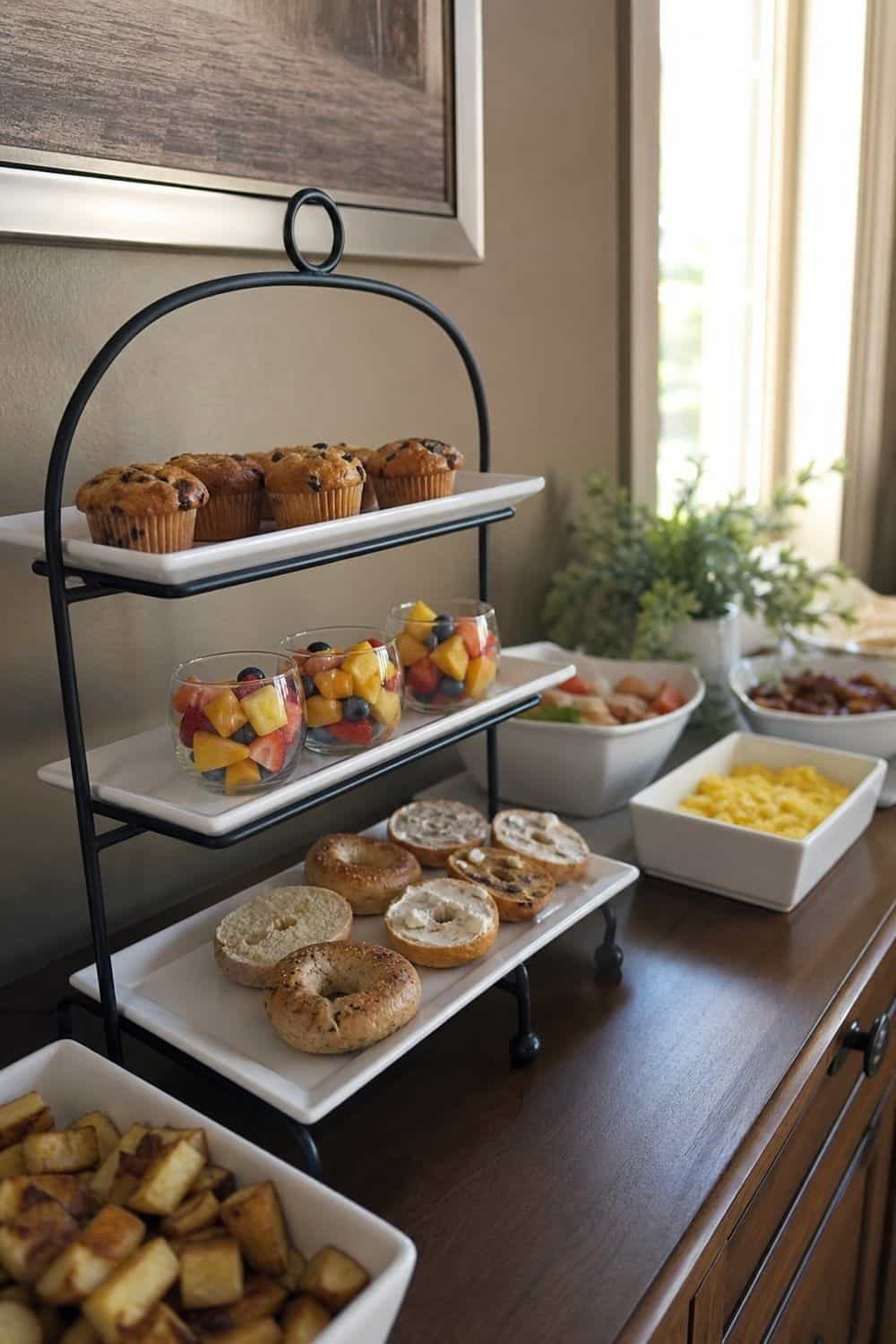 25 Valentine's Day Brunch Hosting Ideas for a Pretty Morning Table 23. Use a Tiered Stand for Height for Valentine’s Day brunch
