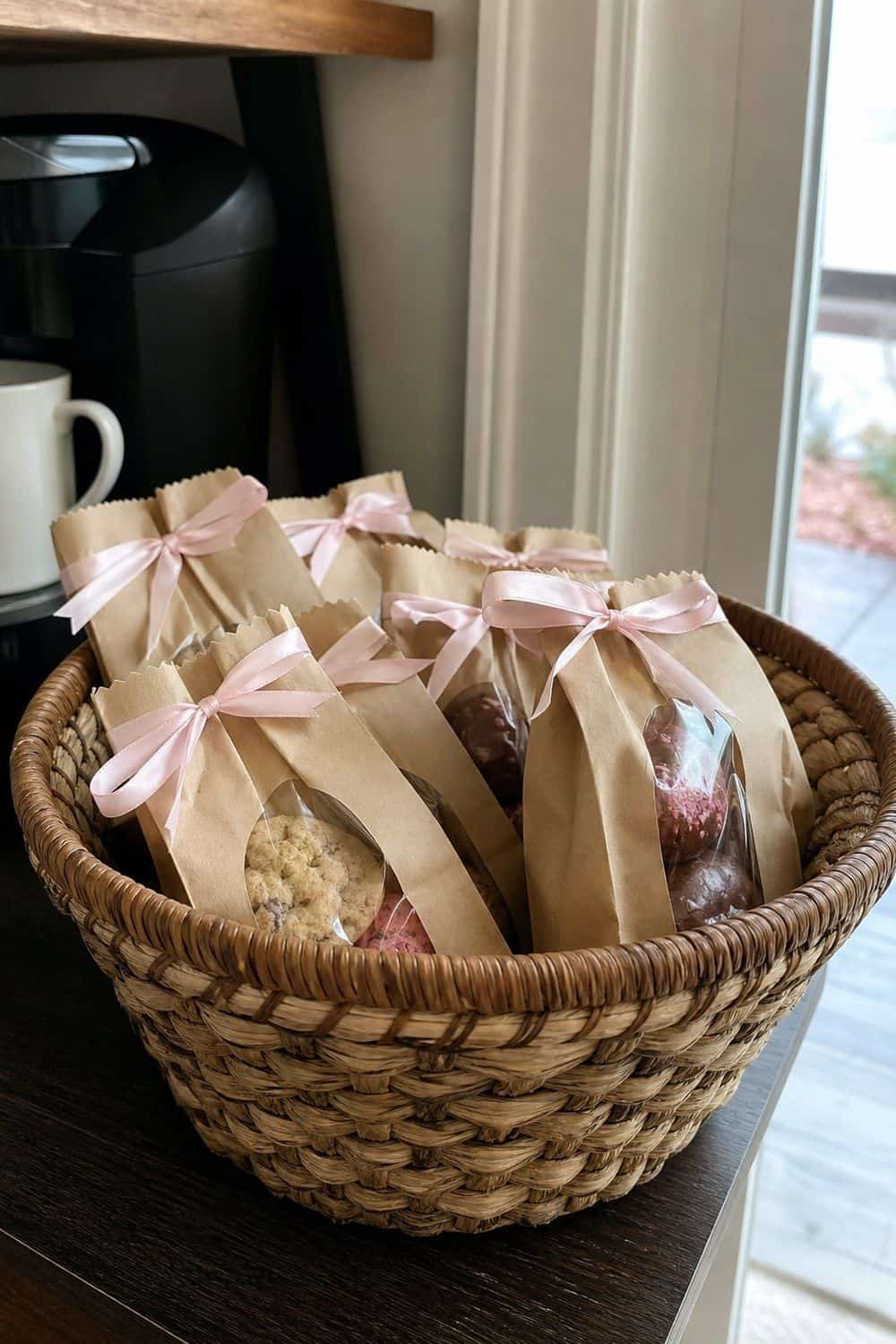 25 Valentine's Day Brunch Hosting Ideas for a Pretty Morning Table 24. Send Guests Home With Mini Treat Bags for Valentine’s Day brunch