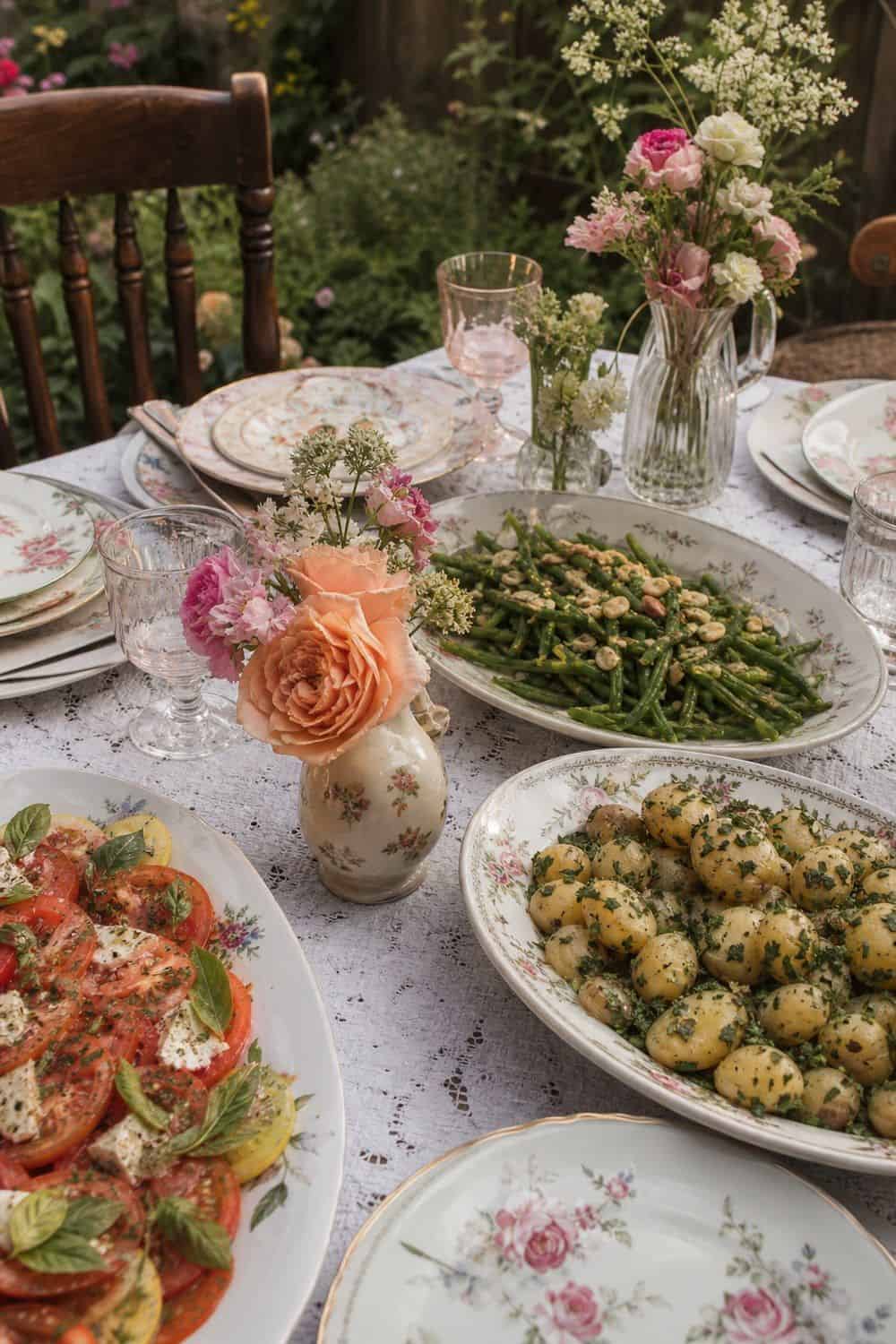 25 Vintage Garden Dinner Party Ideas for a Romantic Outdoor Table vintage garden dinner party ideas section 04