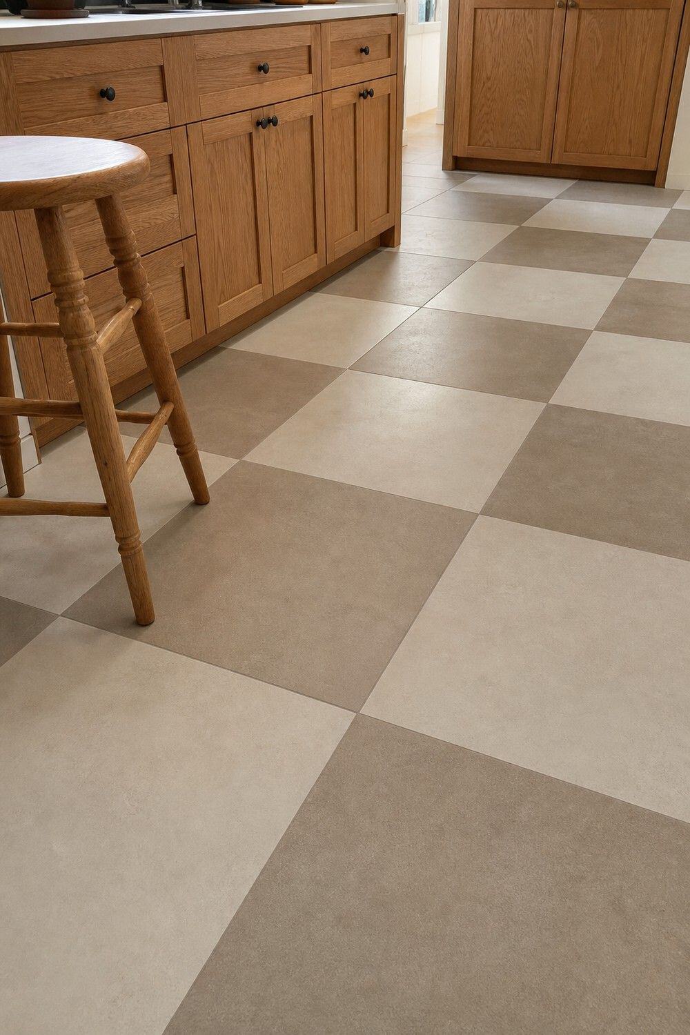 vintage kitchen ideas 05 soft checkerboard floor