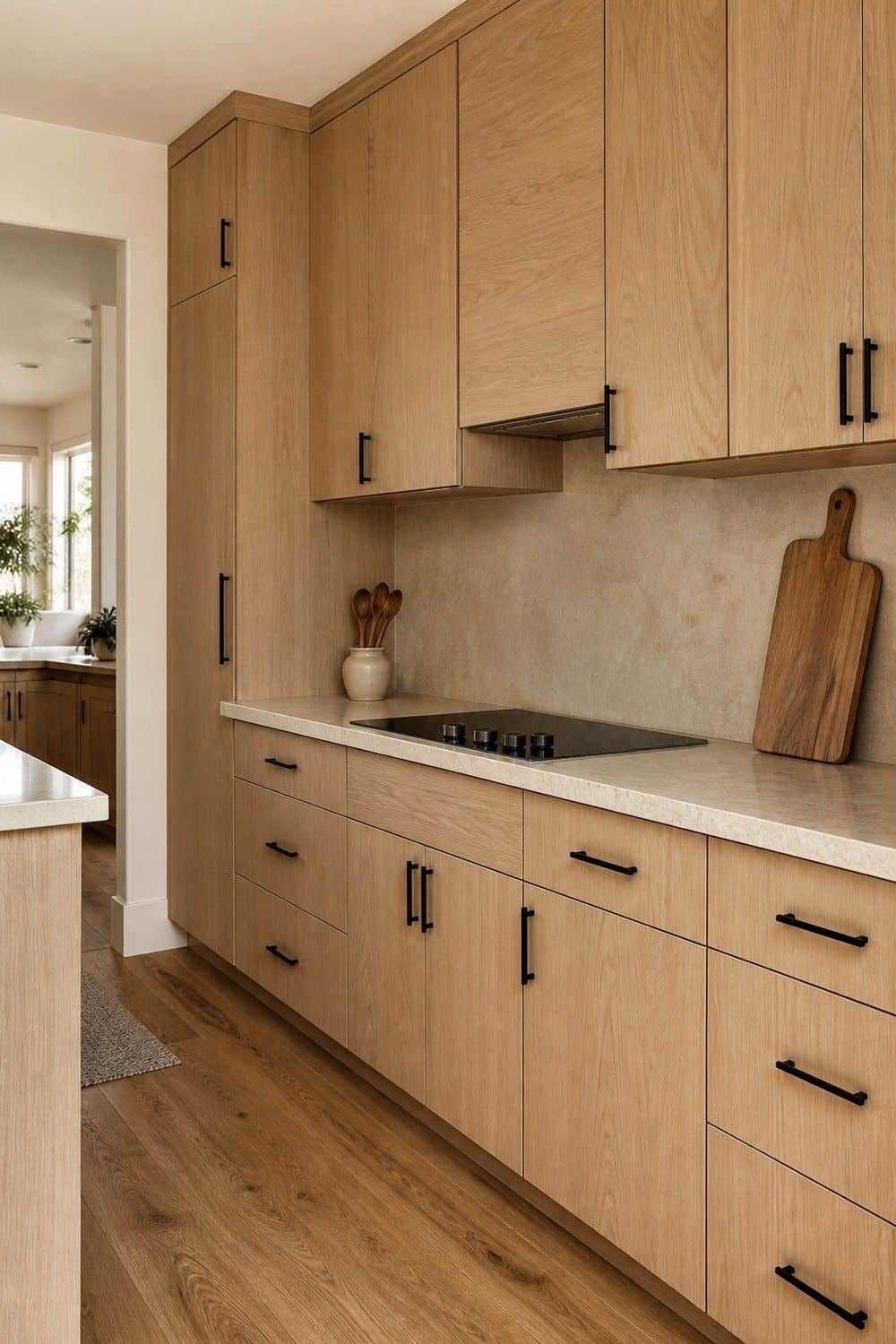 25 Warm Neutral Kitchen Ideas for a Softer Modern Look 5. Use Natural Wood Cabinets as the Warmth Source