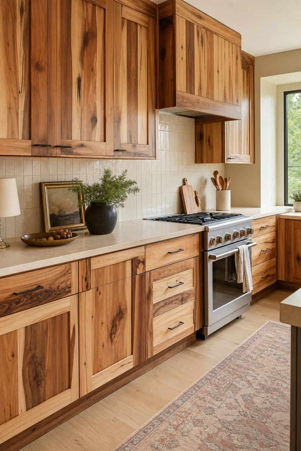 25 Warm Wood Kitchen Ideas for Natural Everyday Style Hickory for Stronger Grain for warm wood kitchen ideas