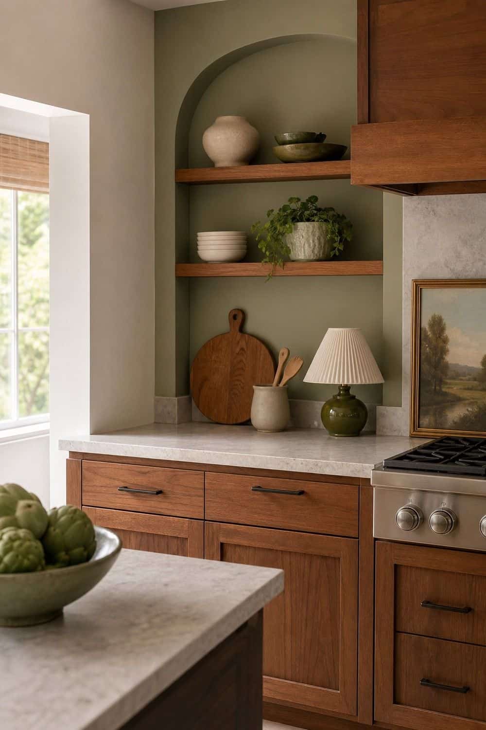 25 Warm Wood Kitchen Ideas for Natural Everyday Style Green Accent Near Warm Wood for warm wood kitchen ideas