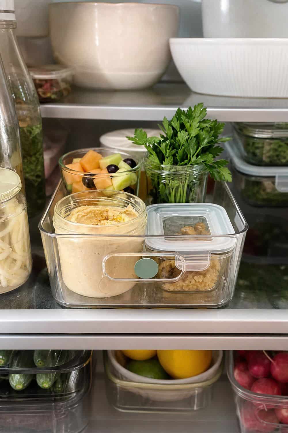 How to Do a Weekly Fridge Cleanout 6. Eat-This-First Spot during a weekly fridge cleanout