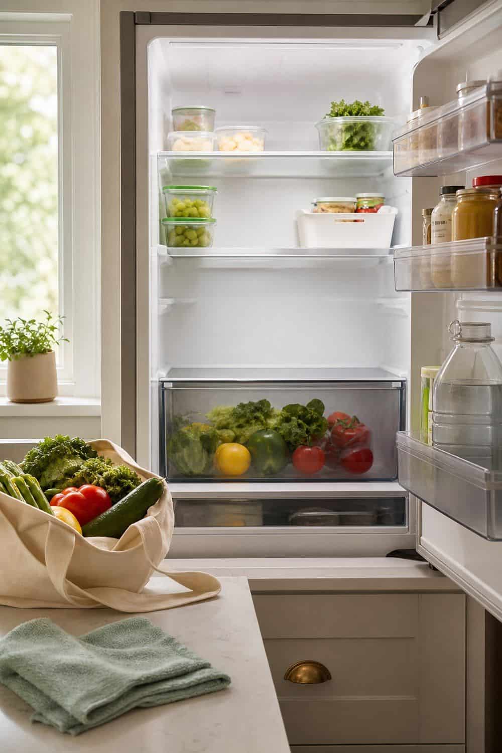 How to Do a Weekly Fridge Cleanout 12. Airflow and Leftover Space After Restocking during a weekly fridge cleanout
