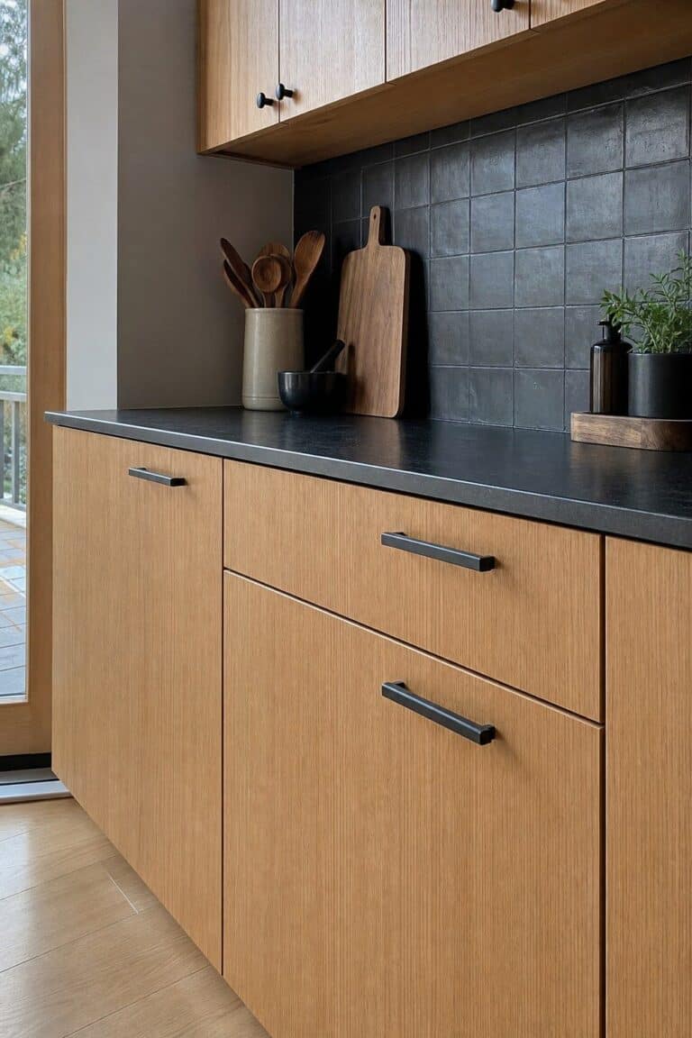 25 White Oak and Black Kitchen Ideas for High-Contrast Warmth