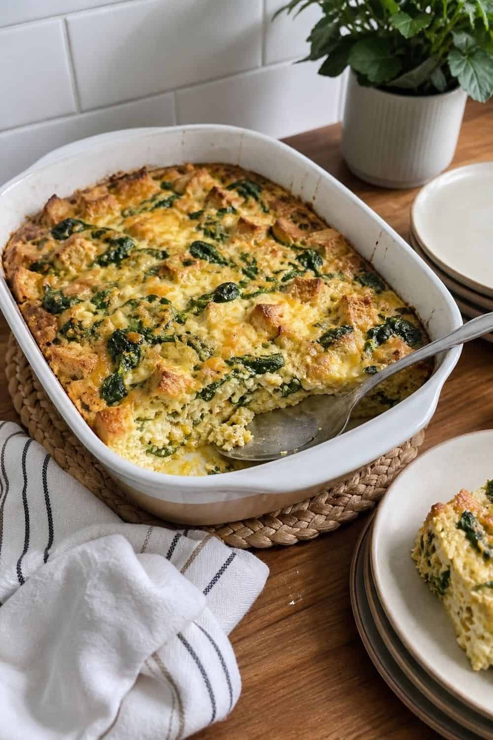25 Winter Brunch Hosting Ideas for Easy Hosting 2. Make One Egg Bake or Strata winter brunch hosting idea